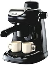 DeLonghi EC5 Steam-Driven 4-Cup Espresso and Cappuccino Maker, Black
