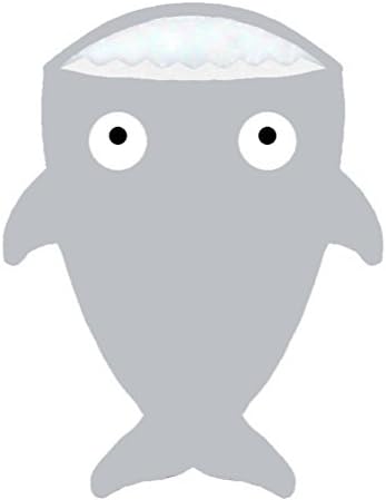 SooCool Shark Bites Baby Sleeping Bag Newborn Sacks Swaddling Blanket Outdoor Stroller Shark-shaped Bunting Bag (Grey)
