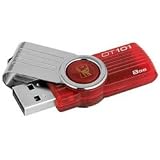 Kingston Digital 8 GB USB 2.0 Hi-speed Datatraveler Flash Drive DT101G2/8GBZ, Red