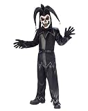 Twisted Jester Black Child Large Monster Evil Clown Costume