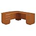 Office Products : Bush Furniture Milano Right L-Desk 72-Inch Full Ped, Golden Anigre