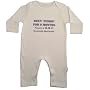 Been inside for 9 months, property of hysterically mad parents' white 6-12 months romper sleepsuit