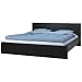 Ikea Malm Black-brown Full Size Bed Frame Height Adjustable