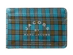 Marc by Marc Jacobs Plaid Tartan ID Wallet Business Card Case Green