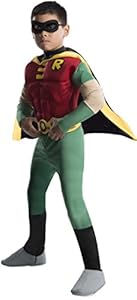 Rubies DC Comics Teen Titans Deluxe Muscle Chest Robin Costume, Medium