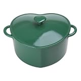 Innova Color Cast 3-Quart Heart Casserole, Green
