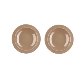 Emile Henry 9-inch Soup Pasta Bowls, Set of 2, Sand by Emile Henry