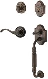 Baldwin 85305.402.RENT Canterbury Sectional Trim Right Hand Handleset with Wave Lever, Distressed Oil Rubbed Bronze