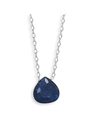 16.5"+2" Blue Jade Drop Necklace