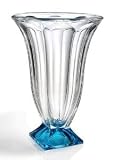 14 EMPIRE VASE WITH AQUAMARINE BASE - 14 CRYSTAL VASE WITH AQUAMARINE BASE, EMPIRE COLLECTION