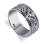 Wonderful .925 Sterling Silver Design Band Mens Ring