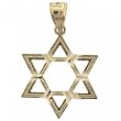 Jewish Jewelry - Star of David in Yellow Gold - Diamond Cut