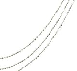 Ladies 3-Strand Diamond Cut Beaded Chain 20
