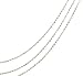 Ladies 3-Strand Diamond Cut Beaded Chain 20