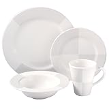 Nautica Arctic White 16-Piece Dinnerware Set, Service for 4