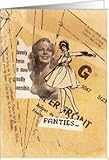 Vintage pattern, dress, Panties Card