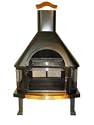 Uniflame Black Outdoor Fireplace with Copper Accents