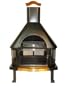 Uniflame Black Outdoor Fireplace with Copper Accents