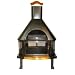 Uniflame Black Outdoor Fireplace with Copper Accents