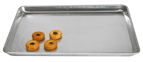 paderno world cuisine 18-inch by 13-inch half-size aluminum bun pan