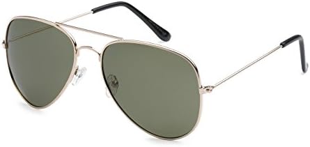 Classic Pilot Air Force Aviator Polarized Men Women Outdoor Fashion Hot Sunglasses (Gold)