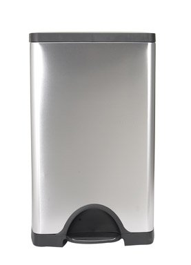 Simplehuman CW1814 Rectangular Fingerprint-Proof Step-On Waste Can, Stainless