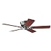 Hunter 20807 Low Profile III 52-Inch Antique-Pewter Ceiling Fan with 5 Walnut/Light-Cherry Blades
