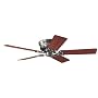 Hunter 20807 Low Profile III 52-Inch Antique-Pewter Ceiling Fan with 5 Walnut/Light-Cherry Blades
