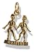 9ct Gold Gemini Zodiac Sign Bracelet Charm Pendant.
