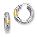Sterling Silver and 18k Yellow Bold Designer Earrings