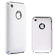 White Rubberized Protective SNAP-ON Polycarbonate Slim Fit Case for iPhone 3G 3GS