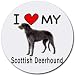 I Love My Scottish Deerhound Round Mouse Pad