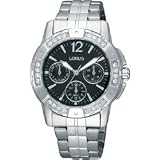 Lorus Ladies Chronograph Black Dial Watch RYR51AX9