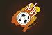 Wallmonkeys Peel and Stick Wall Decals - Fußball Mit Flammen - Removable Graphic