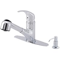 Danze D454512 Melrose Single Handle Kitchen Faucet with Side Spray and Soap and Lotion Dispenser, Chrome
