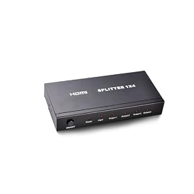 1X4 Port 3D Audio Video AV HDMI 1.4 Splitter Multiplier Box EIDI 6S for HDTV
