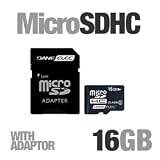 Dane-Elec 16 GB Class 2 microSDHC Flash Memory Card with SD Adapter DA-2IN1-16G-R