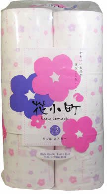 プリント トイレットティッシュ 花小町 12ロール ダブル