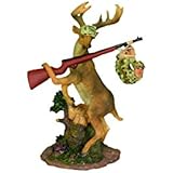 Young's 'Deer Gets Hunter' Resin Figurine, 7-Inch