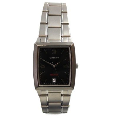 ORIENT Titan black Quarz Herren Uhr Datum CUNBW001B