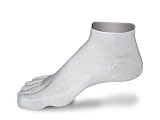AFX Performance Sport 5 Toe Sock with Antimicrobial Odor Control – QUARTER -Small/Medium -1 Pair