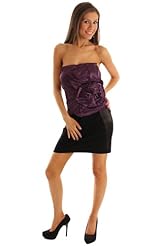 Strapless Cocktail Two-Toned Polyester/Spandex Ruched  Dress