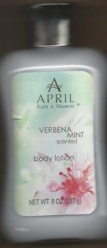 April Bath and Shower Verbena Mint Scented Body Lotion 8oz (2 Pack)