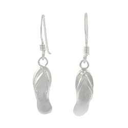 Sterling Silver Flip Flop Earrings