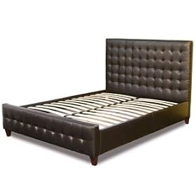 Diamond Sofa Zen Collection California King Size Bonded Leather Tufted Bed