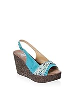 JULIE JULIE Sandalias de cuña (Turquesa)