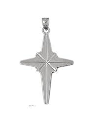 Clevereves 14K White Gold Pendant Cross 7.6 - Gram(s)
