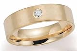 6.0 Millimeters 14 Karat Yellow Gold Diamond Wedding Ring with 1 diamond of 0.08Ct each, Comfort Fit Style LV12-4146 by Wedding Rings by Oromi