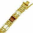 14K Yellow Gold, Fancy Onyx Men's Bracelet