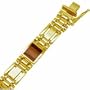 14K Yellow Gold, Fancy Onyx Men's Bracelet